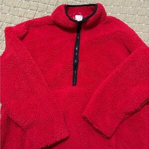 No Boundaries Red Fleece Pullover